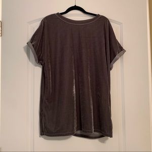 Wishlist Velvet Dark Gray Blouse